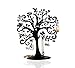 Produktbild Qktxktzy Ohrring Baumform ohrringständer Schmuck ohrring ständer mit 77 kleinen Löchern zum Aufhängen von Ohrringen Ohrstecker, Metall Schwarz Tree of Life Ohrringhalter Geschenke für Mädchen