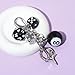 SORGERLY 8 Ball Dice Charm Keychain - Cool Black Bag Purse Handbag Backpack Car Accessories - Y2K Aesthetic Star Key Chain for Women Men(Black)