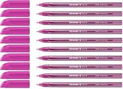 Schneider Vizz - Bolígrafo (punta M, 10 unidades), color rosa