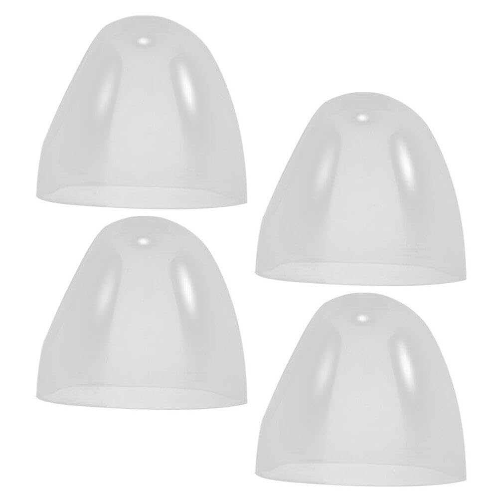Amosfun Wide Mouth Bottle Caps Reusable Plastic Milk Bottle Lids with Dust Cover Leakproof Replacement Cap Transparent