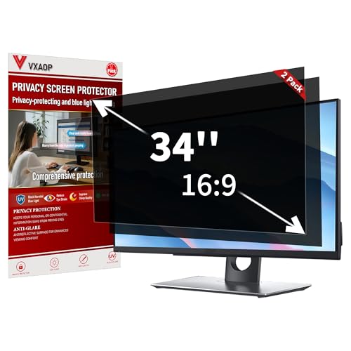 Vxaop [2-Pack] 34 Inch Computer Privacy Screen Filter (21:9 Aspect Ratio)
