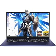 NIMO 17.3" Laptop for Creators, 8-Core AMD R7 7735HS 32GB DDR5 1TB SSD, Radeon 680M Beat i7, 180 Large Screen Workstation for Business Gaming, 100W PD Fast Charge, Backlit KB, Fingerprint, Wi-Fi 6E