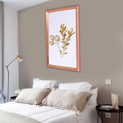 Image of Amazon Brand - Umi Framed Flower Botanical Wall Art For Wall Decoration Flower Painting with Crystal Diamonds Wall Hanging Esthetic Wall Painting For Living Room Bedroom Housewarming Gift - 30x50cm