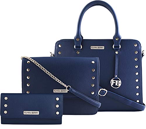 Image of FLYING BERRY Women Handbags Combo | Vegan Leather | Attractive Satchel Bags Purse | Sling Bags For Women With Long Strap And Clutch Wallet, Set of 3pcs