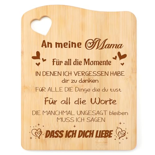 Blumuze Geschenke für Mama Bambus Schneidebrett Mama Geschenke Geburtstagsgeschenk für Mama Geschenk für Mutter zum Muttertag Geburtstag Weihnachten Weihnachtsgeschenke Muttertagsgeschenke