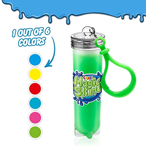 CRAZE Magic Slime Schlüsselanhänger mit Schleim Keychain für Kinder Party Mitgebsel 20 ml 23723, 6 Farbvarianten verfügbar, Mittel