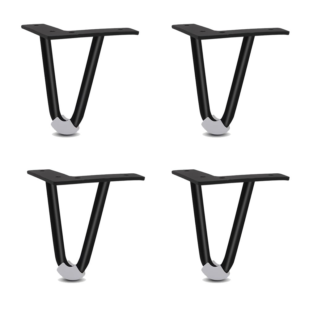 Patas de metal para muebles con protectores que evitan rayones en el suelo de casa