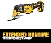 DEWALT 20V MAX XR multiherramienta oscilante inalámbrica, motor sin escobillas de velocidad variable con luz LED, mayor duración de batería, incluye dos hojas para corte de madera, solo herramienta (DCS356B) 8