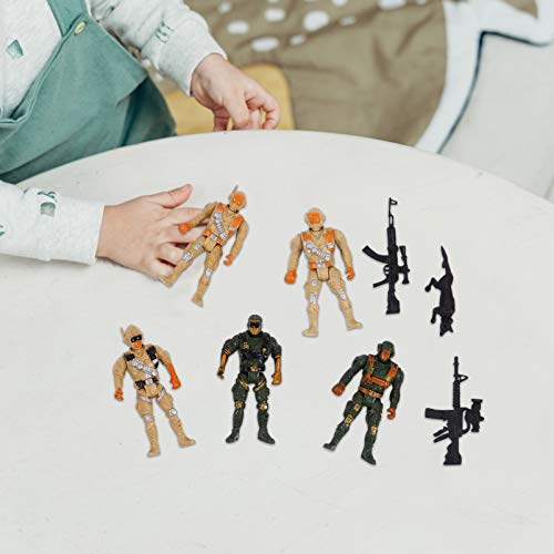 TOYANDONA Conjunto de 10 peças de bonecos militares de soldados militares, brinquedos masculinos com