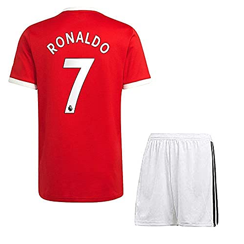 JUSBALL -Football uni Man Jersey with Ronaldo Back Print with Shorts 2021-22 -(Mens & Kids) Football