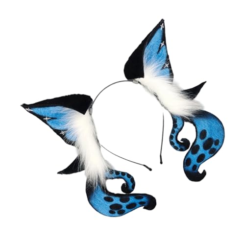 Coiffe oreilles démoniaques en peluche douce pour un cosplay confortable d'Halloween