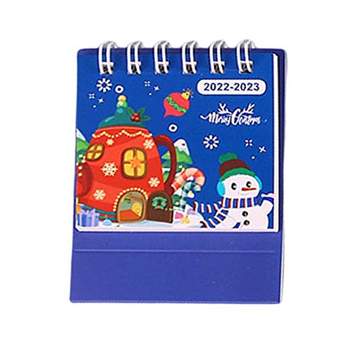 Worparsen Calendrier de l'Avent en papier 2023 portable sur pied, ornement, date, style de Noël, bleu Cover