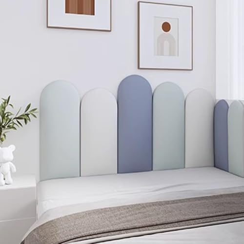 Peel and Stick Headboard, 3D Upholstered Wall Panels, Anti-Collision Bed Backsplash for Twin & Double Beds, Easy Installation, Stylish Bedroom Decor