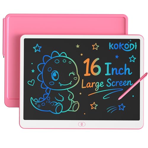 Tableau d'écriture LCD enfant 40,6 cm KOKODI et ardoise magique colorée pour dessin