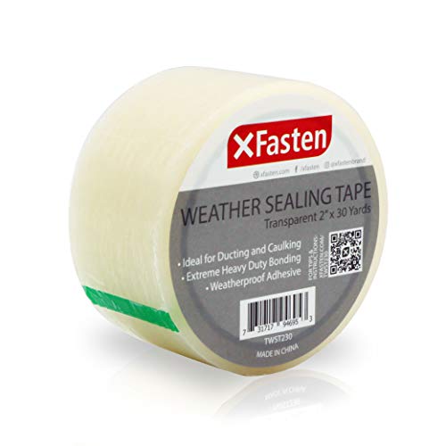 XFasten Transparent Window Weather Sealing Tape, 2Inch x 30 Yards