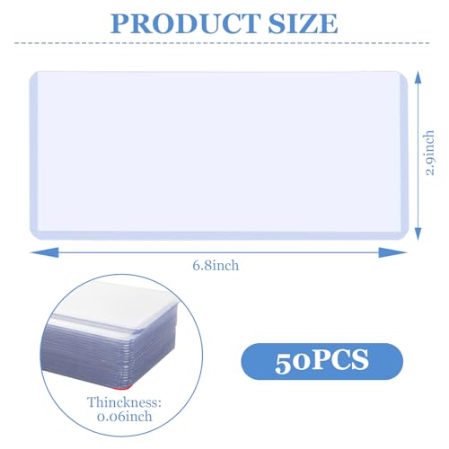 Protectores duros para billetes 50 unidades 6.8x2.9 pulg miniatura 2
