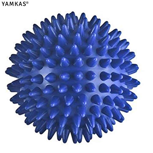 Yamkas Bola de Masaje Punta 6cm | Masajeador Pies, Espalda, Cuello | Pelota de Lacrosse | Spike Massage Ball Fascitis Plantar