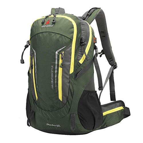 Local Lion Mochila de Montaña Acampada 40L al Aire Libre Impermeable Macutos de Senderismo Camping Viaje Hombres Mujeres Unisex de Nylon