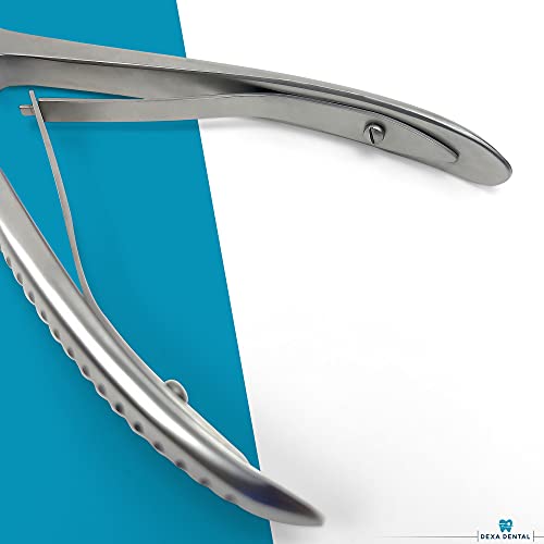 Dexa Dental Bone Rongeurs Ruskin, Double Action Stainless Steel - Curved - 7.5'' #TOP5