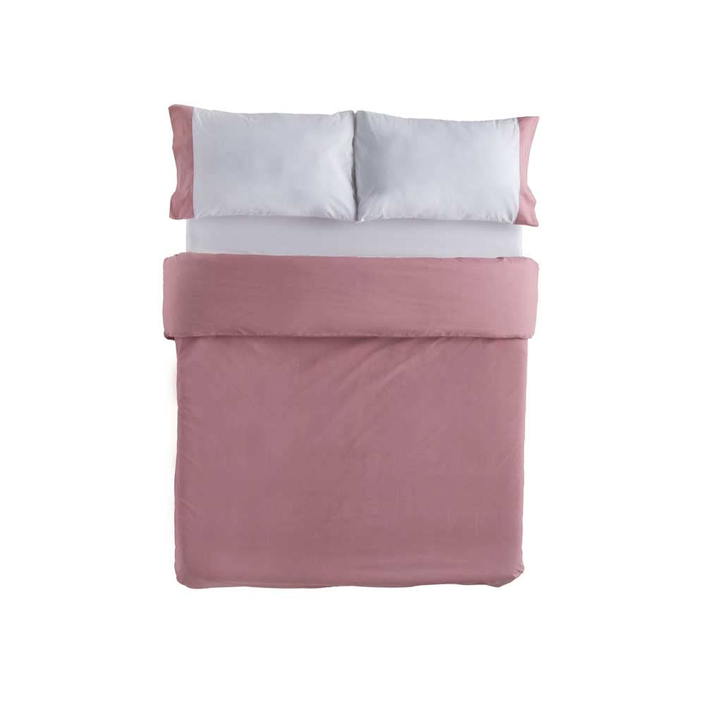 COTTON ARTean Funda Nórdica Cama 150 Algodón Orgánico180 Hilos IZKI Coral