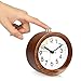 Produktbild Wuudi Analog Holz Wecker Runder Stiller Wecker Mit Nachtlicht Snooze Klassiker Tisch Buchenholz Stummuh