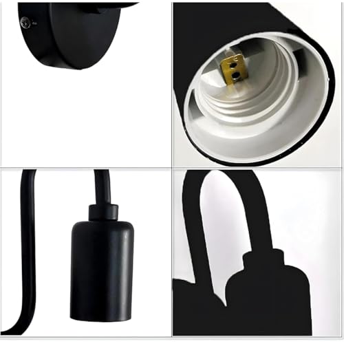 Image of SINOMAN Metal Wall Light For Living Room Modern /Wall Lamps For Bedroom /For Living Room /Wall Lights For Home Decoration /Bedside Wall Lamp (Deny Wall Sconce, With Bulb)