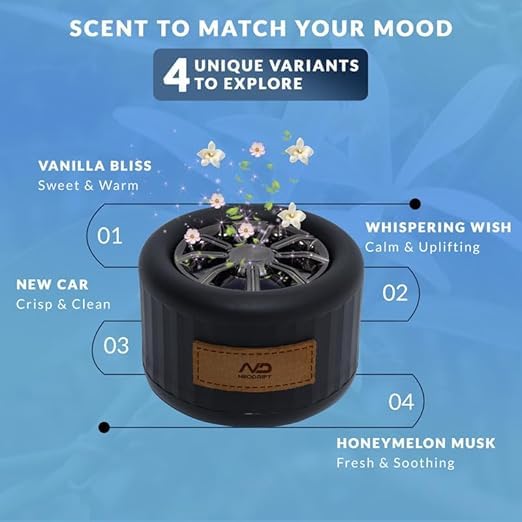 Image of NEODRIFT 'NeoWheel' (Set of 2) | Vanilla Bliss | Premium Dashboard Car Perfume Air Freshener (Long-Lasting Car Fragrance, Premium Stylish Accessory)