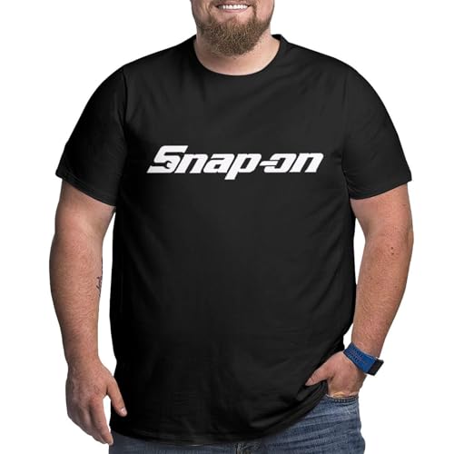 Snap-On Big Size Men's T-Shirt Mens Soft Shirts Short-Sleeved Tee