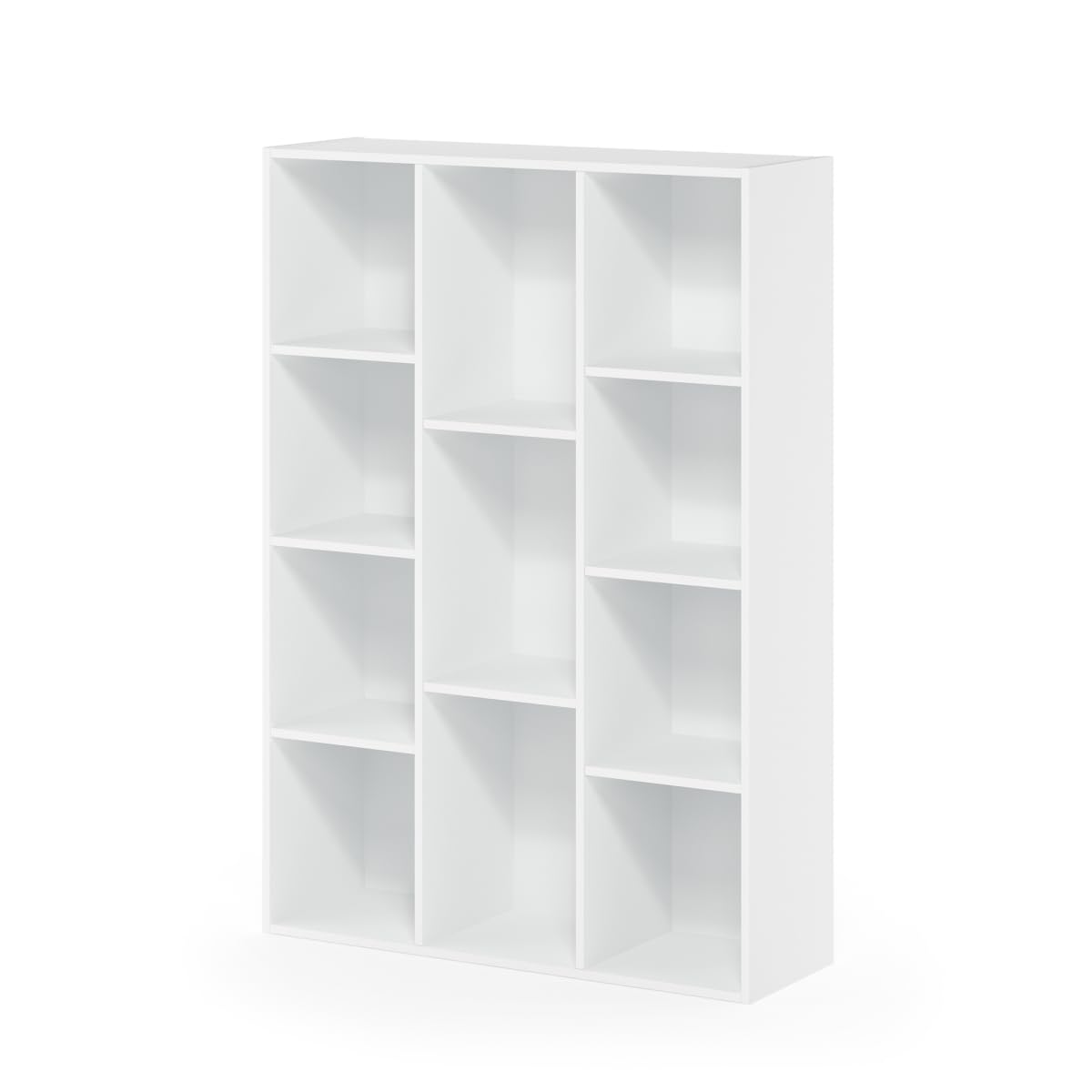 11-Cube Reversible Open Shelf Bookcase - White