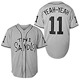 The Sandlot Benny 'The Jet' Rodriguez Michael Squints Alan Yeah-Yeah Bel Air 3D Print Fashion Movie Baseball Jerseys (11 Yeah-Yeah Grey, Medium)