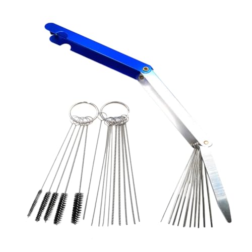 MOLUCKFU Cleaner Tool Kit with Brushes and Needles, 3pcs Motorcycle Throttle Body Cleaner Set for Engine Carbon Dirt Removal and Maintenance