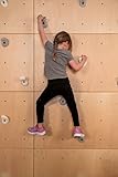 DIY Climbing Wall Panel – 47' x 23.5' Birch Plywood, Pre-Drilled T-Nuts, Textured & Paintable Surface – Indoor Home Gym & Kids Playroom Rock Wall Panel (Climbing Holds Not Included) (Natural)