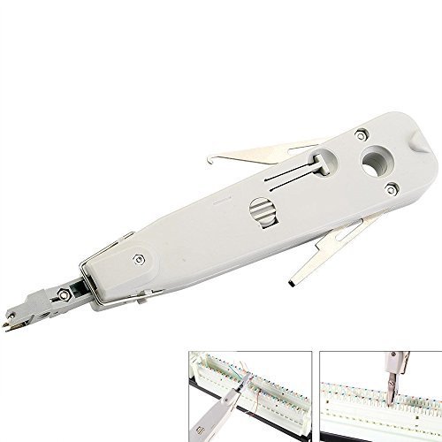 XIKKART Punch Tool Crimping tool Krone Tool Impact Punchdown Tool IO insertion Tool Ratchet Type for 110 krone type Amp Modules Telephone Krone Tool Kronning Telephone Wire Junction Box (Pack OF 1) 3