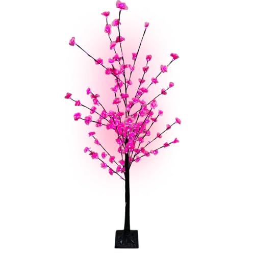 SAMEILI 5ft LED Cherry Blossom Bonsai Tree Lamp Pink - Image 6