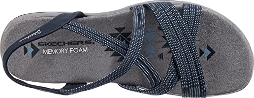 Skechers Sandales pour femme, bleu marine, 36 EU