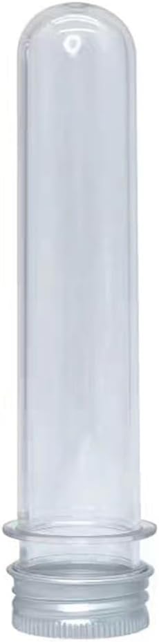 10pcs Laboratory 30/40/70/100ml Pet Test Tube Bottle Cylindrical Plastic Refillable Bottle Transparent(40ml)