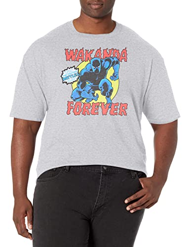 T-shirt Marvel Panther Battles homme en coton peigné premium finitions soignées