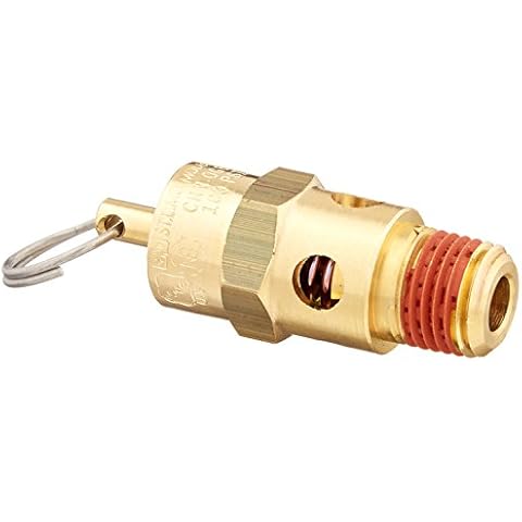 Control Devices ST25-1A100 St251A100 St Series Brass Soft Seat Asme Safety Valve, 100 Psi Set Pressure, 1/4 Male Npt Cover
