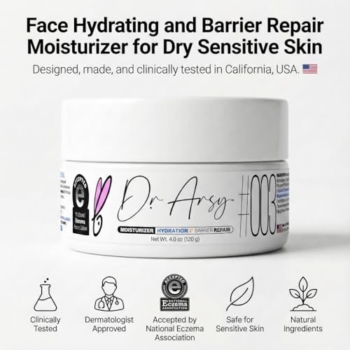 Barrier Repair & Hydrating Face Moisturizer #003 — Hypoallergenic Face Lotion for Sensitive Dry Skin — Long Lasting Hydration — Daily Moisturizer for Face — Post Procedure Recovery Cream — Made in USA