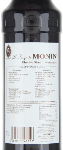Monin Le Sirop de Monin SAUERKIRSCHE Morello Cherry 0,7l - 3 Paquetes de 700ml - Total: 2100 ml - Imagen 3
