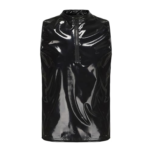 Generisch Categoría de producto Ropa exclusiva para hombre - Tops para hombre elástico de cuatro lados estilo de actuación escénica, Negro , M