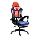 CGBF-Sedia da Gaming in Stile Spiderman,Sedia Girevole Ergonomica da Corsa con Schienale Alto,Sedia da Ufficio Regolabile con Poggiapiedi Retrattile,Nero