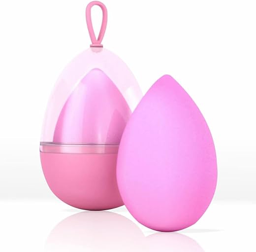 FEELHIGH Makeup Sponge Holder Set Beauty Blender Sponge &amp; Organizer Kit For Women,Girls Protective Carrying Case Travel Sp