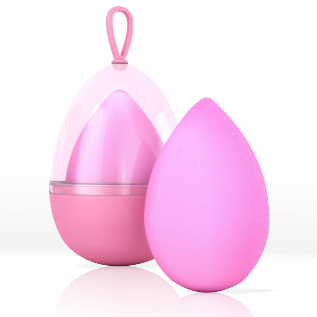 FEELHIGH Makeup Sponge Holder Set Beauty Blender Sponge & Organizer Kit For Women,Girls Protective Carrying Case Travel Sp...