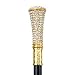 White Artificial Diamond Walking Cane Fashion Decorative Walking Stick Gentleman Elegant Cosplay Cane Crosier 92.5cm