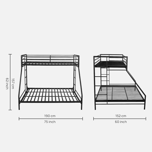 Image of Twin Over Twin Metal Bunk Bed |Bunk Bed Without Storage for Kids | Double Decker Bed for Kids Room Furniture |Metal Bunker Bed (Mattress Not Included)