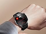 Orologio Smartwatch Uomo ECG+HRV Orologi: 1.56' AMOLED Fitness Tracker con Chiamate Bluetooth PPG Acido Urico SPO2 Pressione Sanguigna Sonno Pulsante SOS Torcia Integrata LED Compatibile Android iOS