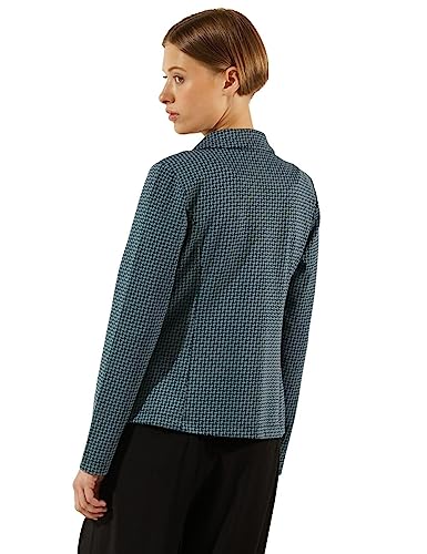 STREET ONE Damen A211914 Blazer Gemustert, Cool Vintage Green, 44 EU