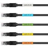 Mr-Label セルフラミネート ラップアラウンドケーブルラベル – レターシートレーザープリンターのみ – ワイヤーマーキング識別用 (新しい5色アソートカラー、25シート(800ラベル))