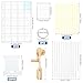 Humyoun 132 Pcs Embroidery Floss Organizer 6 Cross Stitch Thread Storage Binders Pages 120 Hard Plastic Floss Bobbins 1 Bobbin Winder 2 Stickers 3 Loose Leaf Binder Rings for Embroidery Sewing Storage